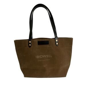 NWT Hardmill Seattle The Bidwell Logo Waxed Canvas and Leather Tote Bag